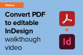 Convert PDF to InDesign walkthrough video
